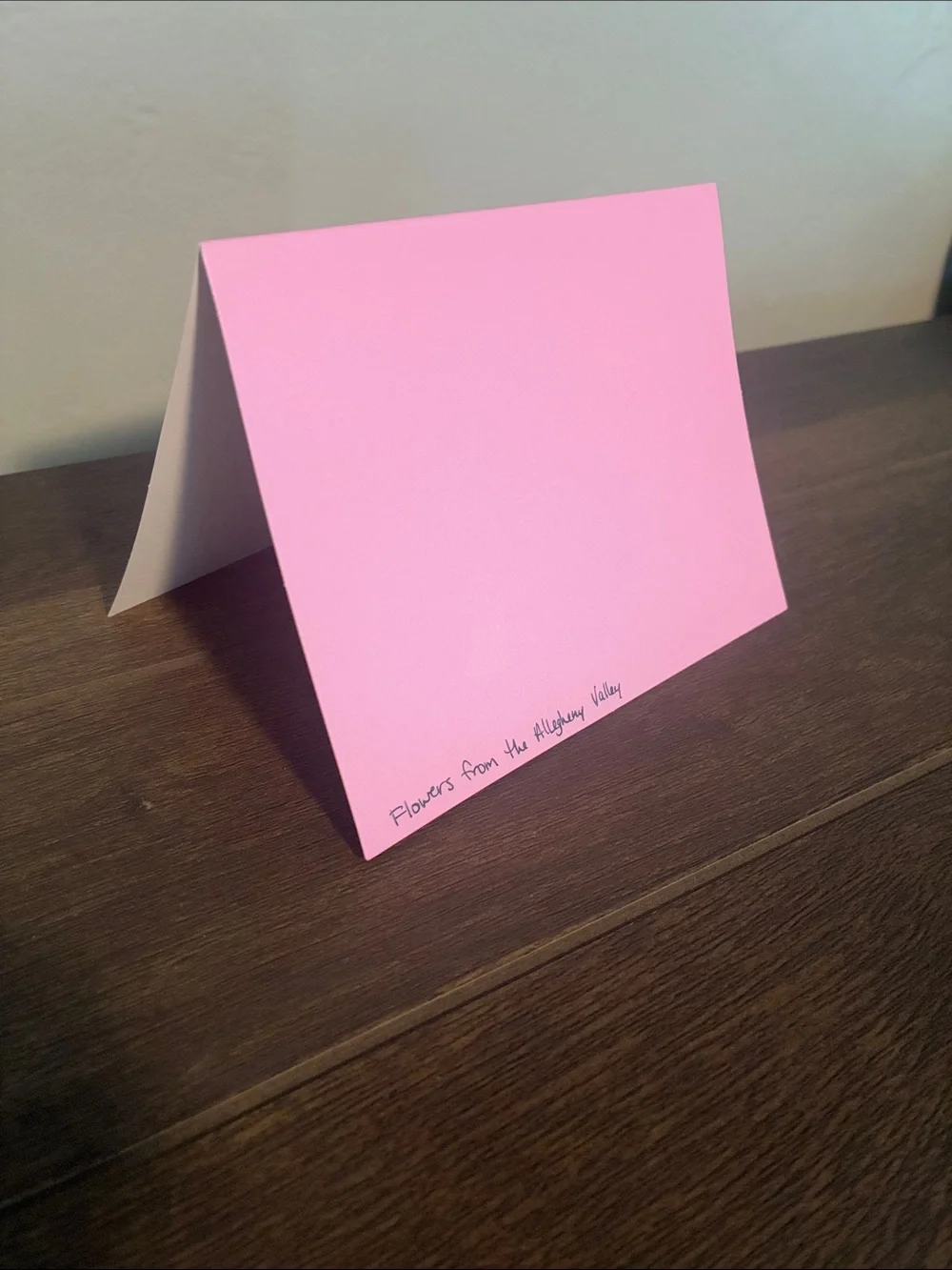 Handmade Pressed Flowers on Blank Card